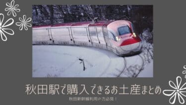 秋田駅で購入できる 秋田土産 まとめ。秋田新幹線利用の方必見！